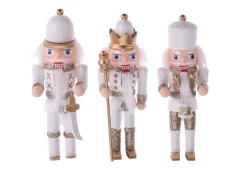 Ozdoby świąteczne Nutcracker białe 3 szt