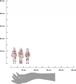 Ozdoby świąteczne Nutcracker białe 3 szt