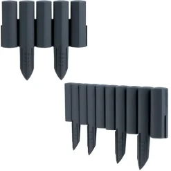 Palisada ogrodowa Garden Frame 2,2 m antracyt zestaw 8 szt