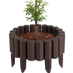 Palisada ogrodowa Garden Frame 2,2 m brąz zestaw 8 szt * HowHomely Sale
