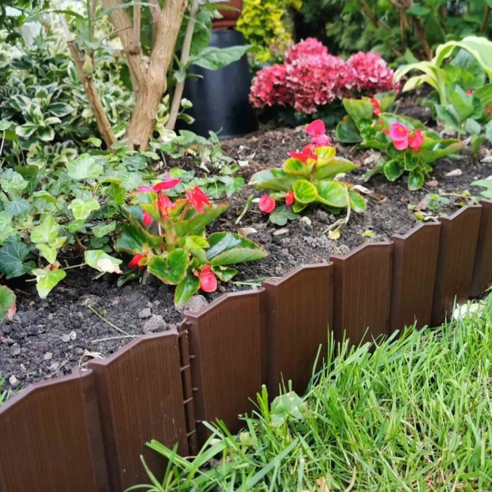 Palisada ogrodowa Garden Linea brąz 3,9 m zestaw 5 szt * HowHomely New