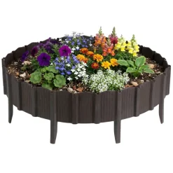 Palisada ogrodowa Garden Linea brąz 3,9 m zestaw 5 szt * HowHomely New