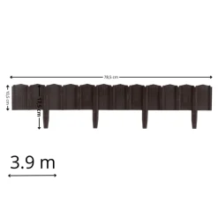 Palisada ogrodowa Garden Linea brąz 3,9 m zestaw 5 szt * HowHomely New