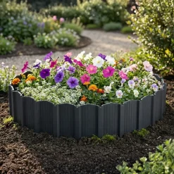 Palisada ogrodowa Garden Linea antracyt 3,9 m zestaw 5 szt * HowHomely Discount