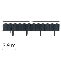 Palisada ogrodowa Garden Linea antracyt 3,9 m zestaw 5 szt * HowHomely Discount