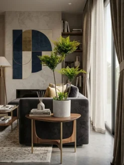Palma sztuczna w cementowej donicy 70 cm * IBERGARDEN Online