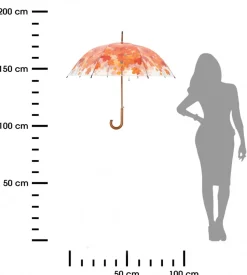 Parasol transparentny jesienne liście
