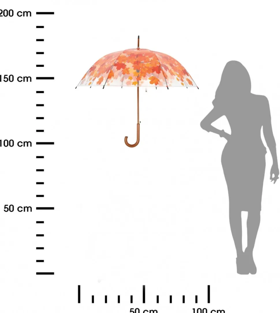Parasol transparentny jesienne liście