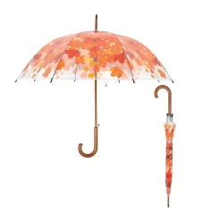 Parasol transparentny jesienne liście