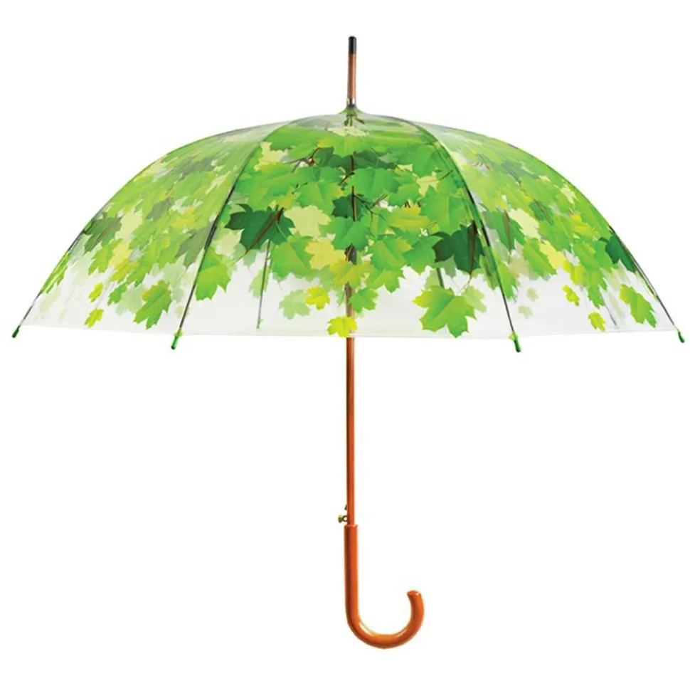 Parasol transparentny wiosenne liście