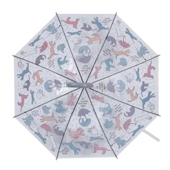 Parasolka transparentna „It’s raining cats and dogs” 86,5 cm