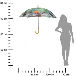 Parasolka z nadrukiem europejskich ptaków 119,5 cm