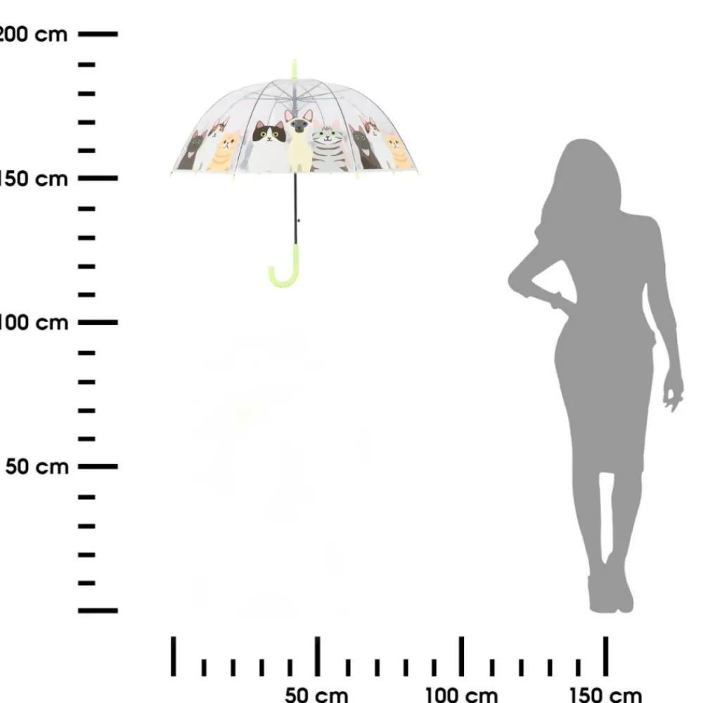 Parasol transparentny Kotki 86,5 cm * Esschert Design New