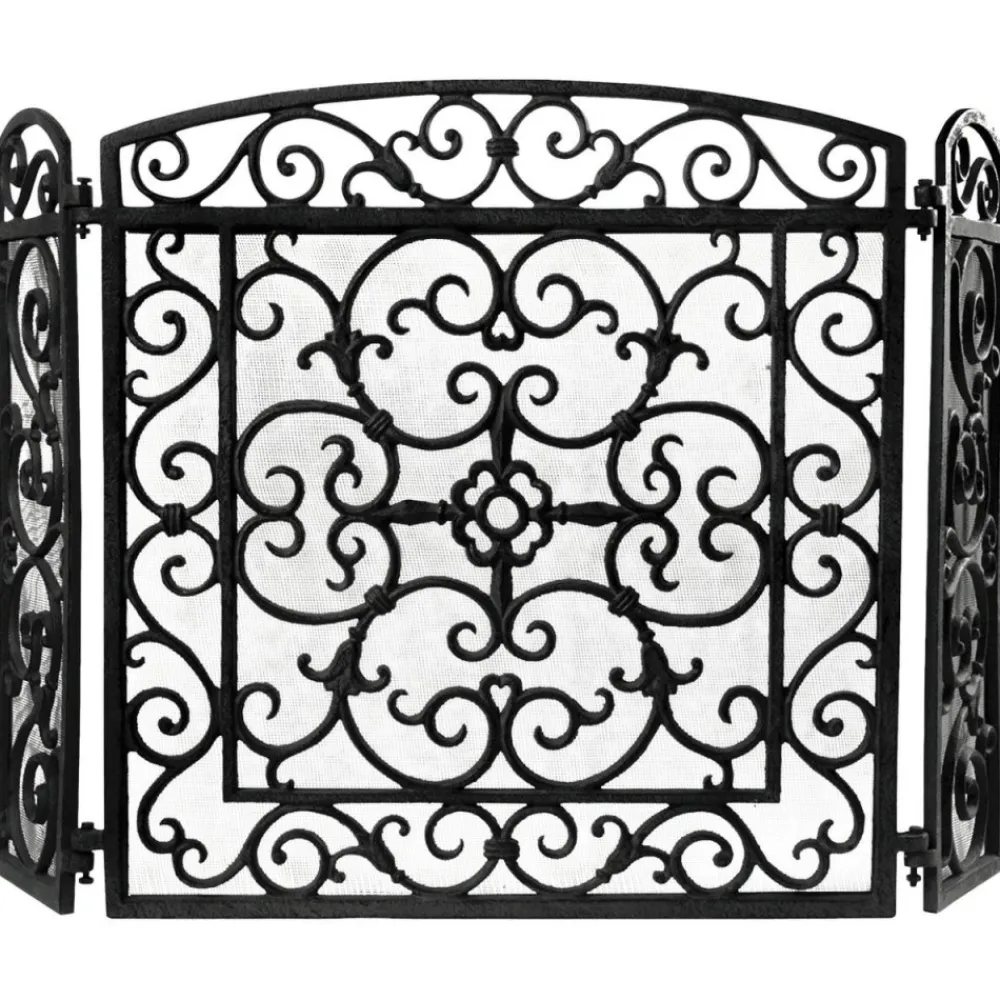 Parawan kominkowy żeliwny dekoracyjny h59 cm * Esschert Design Outlet