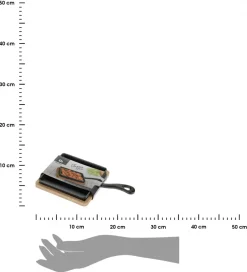 Patelnia żeliwna z bambusową deską 24 cm