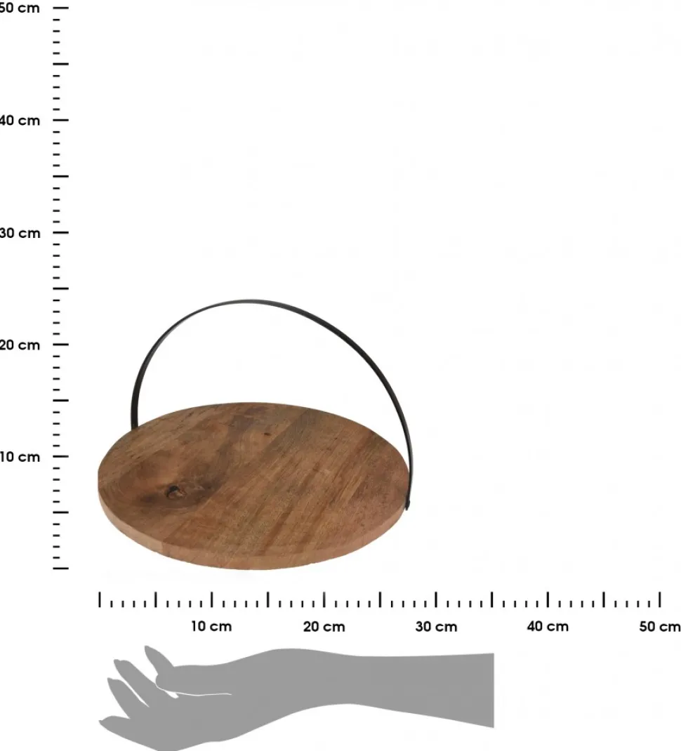 Patera na ciasto z drewna mango 28cm