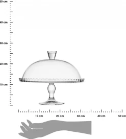Patera szklana Lara z kloszem 32 cm