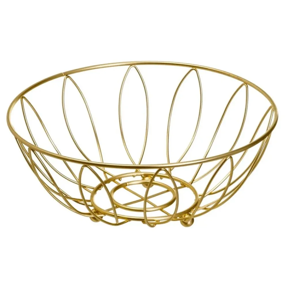 Patera metalowa złota 26x11 cm * HowHomely Discount