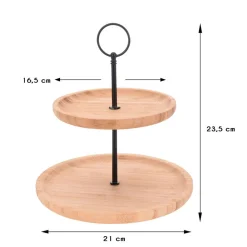 Patera na ciasto 2 poziomy bambus * Excellent Houseware New