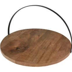 Patera na ciasto z drewna mango 38cm * H&S Decoration New