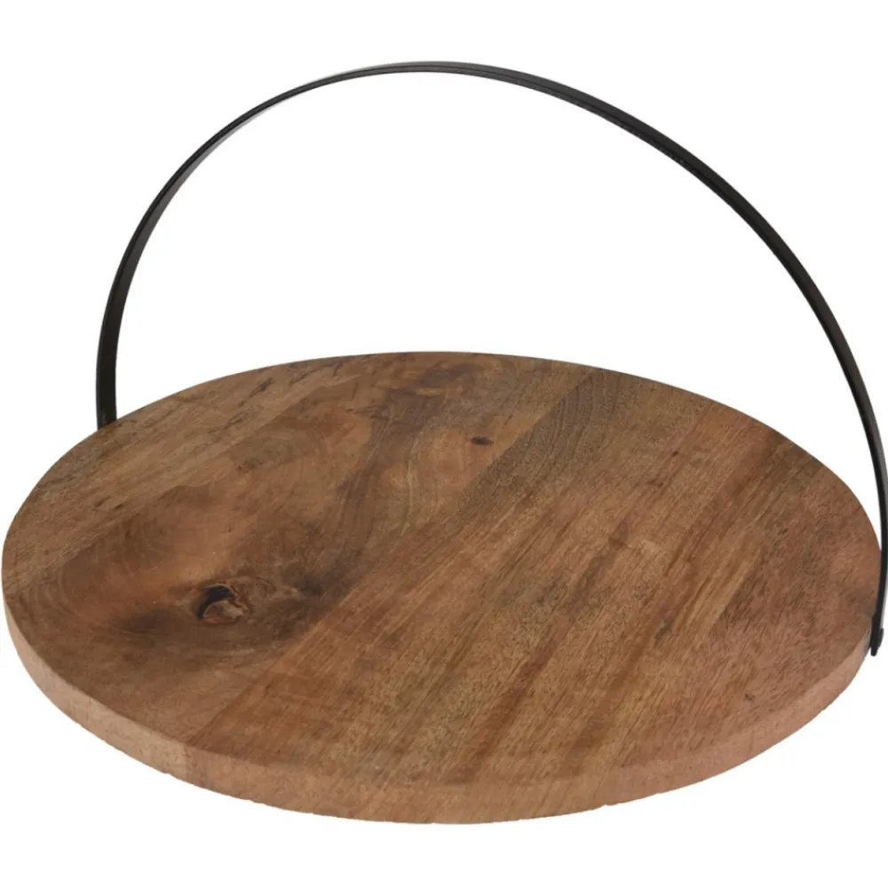 Patera na ciasto z drewna mango 38cm * H&S Decoration New