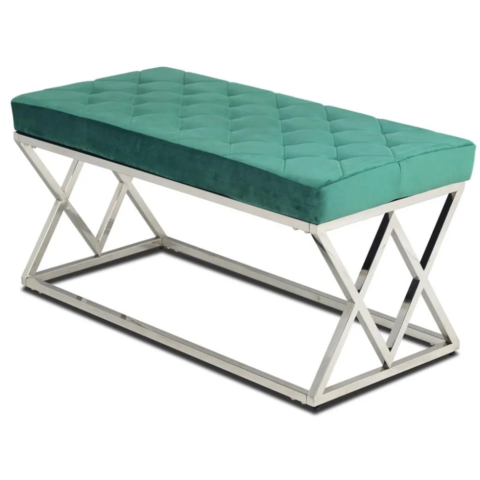 Pikowane siedzisko Timantti Silver Green