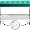 Pikowane siedzisko Nelja Silver Green * HowHomely Best