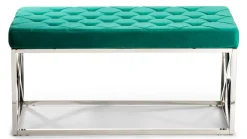 Pikowane siedzisko Nelja Silver Green * HowHomely Best