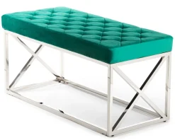 Pikowane siedzisko Nelja Silver Green * HowHomely Best