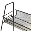 Półka metalowa czarna 2- poziomowa 33 cm