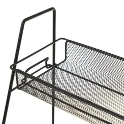 Półka metalowa czarna 2- poziomowa 33 cm