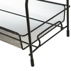 Półka metalowa czarna 2- poziomowa 33 cm