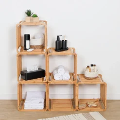 Półka modułowa Cube natural bambusowa