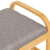 Półka na buty z pufą bambusowa Cosy beż