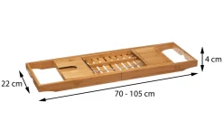 Półka na wannę rozsuwana 70-105 cm