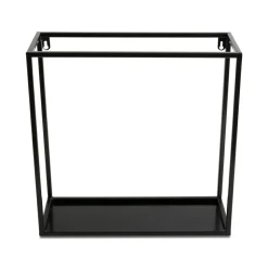Półka wisząca ścienna metal czarna 40 cm LOFT