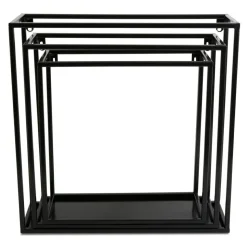 Półka wisząca ścienna metal czarna 40 cm LOFT