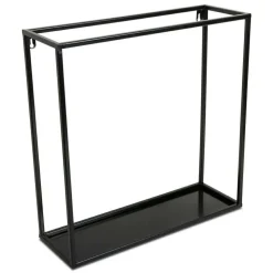 Półka wisząca ścienna metal czarna 45 cm LOFT
