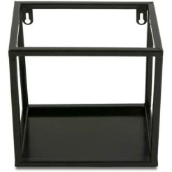 Półka wisząca ścienna metal czarna 20 cm LOFT