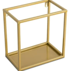 Półka wisząca ścienna metal złota 24 cm GLAM
