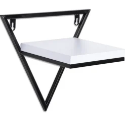 Półka wisząca metalowa z blatem białym 28 cm LOFT