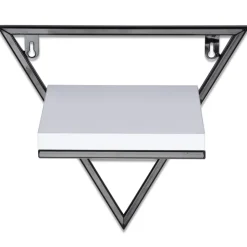 Półka wisząca metalowa z blatem białym 28 cm LOFT