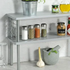 Półka kuchenna szara na blat kuchenny h38x55 * Kesper Online