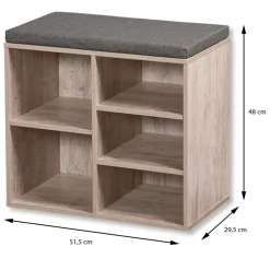 Półka na buty z siedziskiem jasny beż 51xh48 cm * Kesper