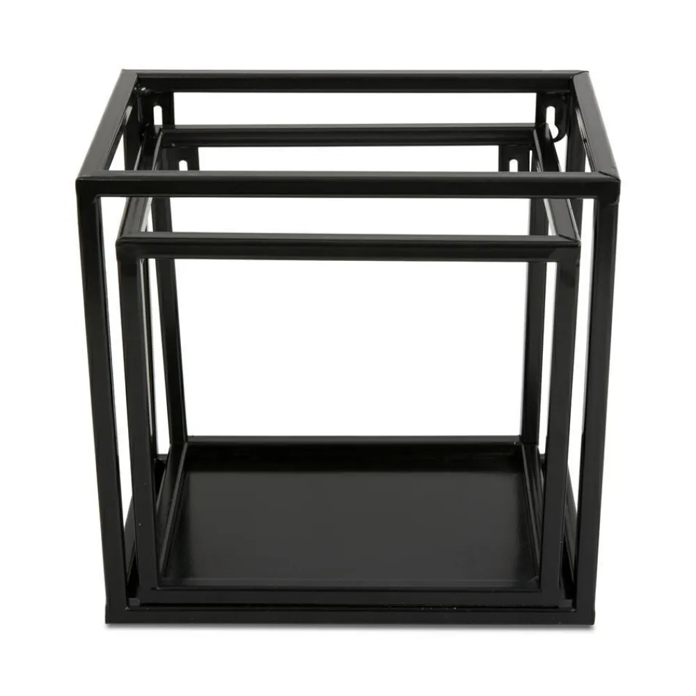 Półka wisząca ścienna metal czarna 24 cm LOFT * HowHomely Hot