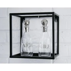 Półka wisząca ścienna metal czarna 24 cm LOFT * HowHomely Hot