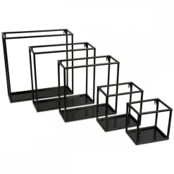 Półka wisząca ścienna metal czarna 24 cm LOFT * HowHomely Hot
