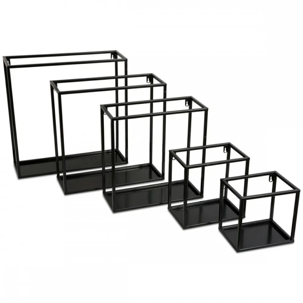 Półka wisząca ścienna metal czarna 24 cm LOFT * HowHomely Hot