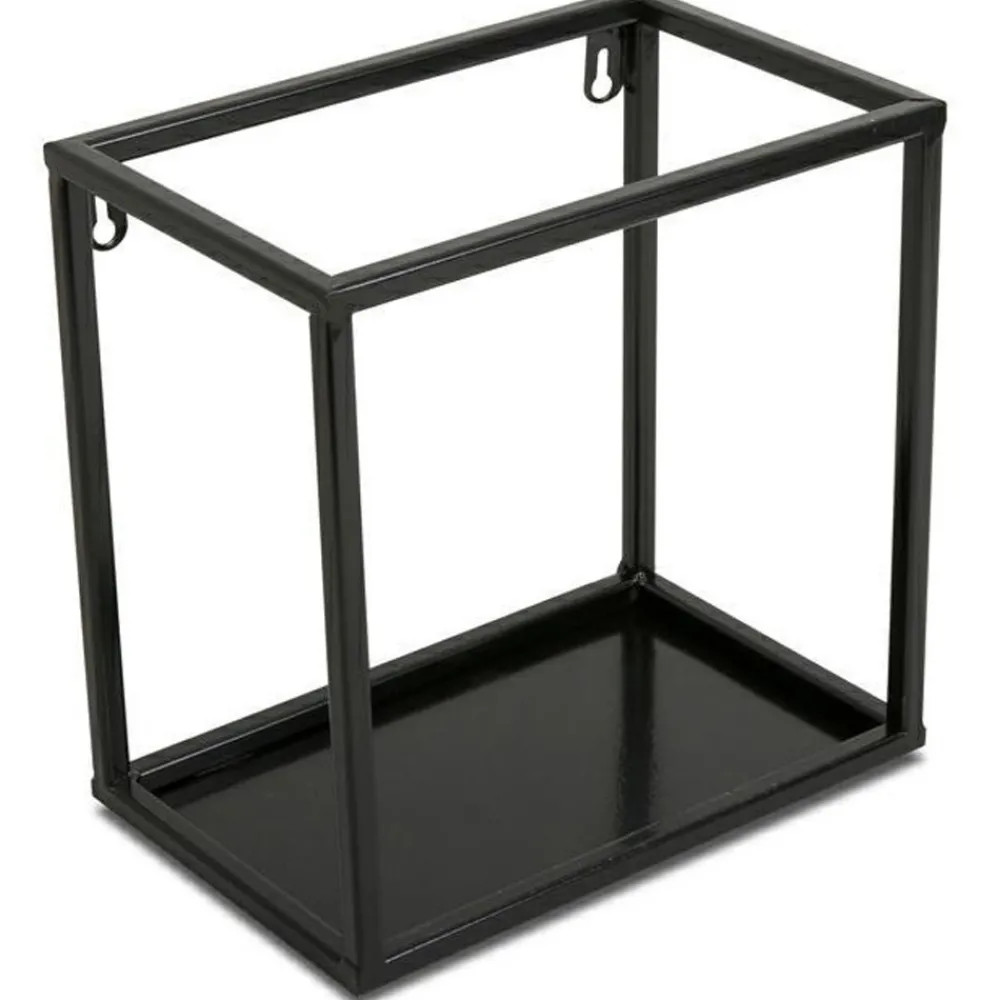 Półka wisząca ścienna metal czarna 24 cm LOFT * HowHomely Hot