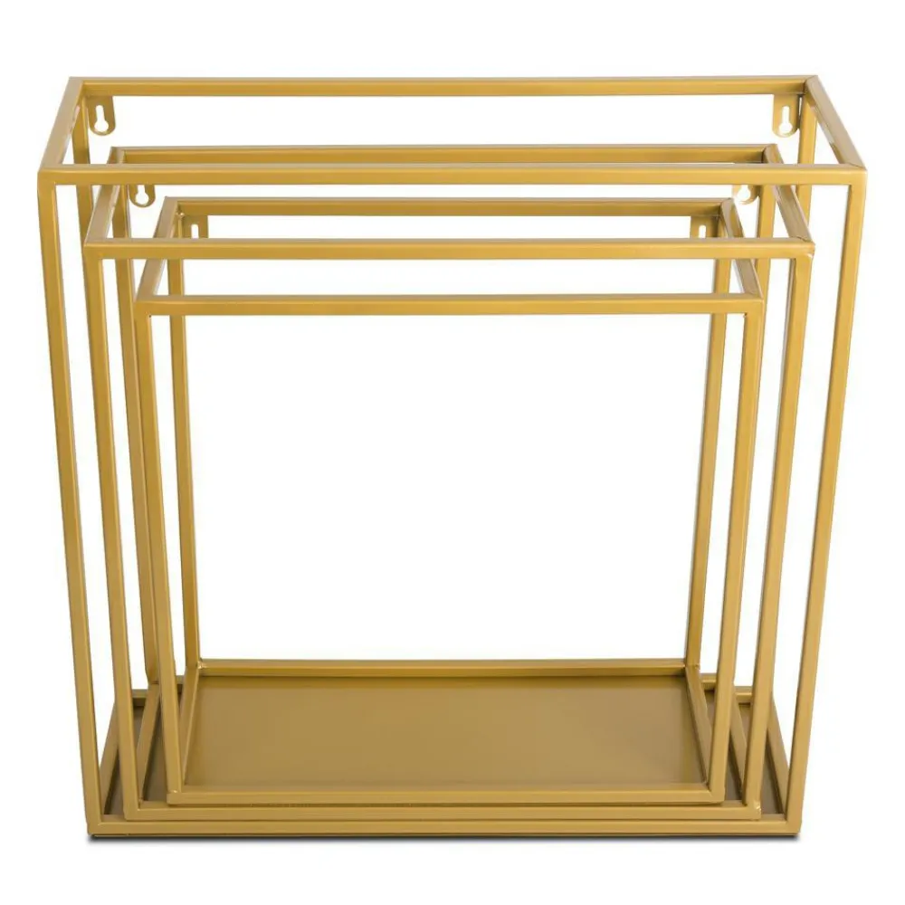 Półka wisząca ścienna metal złota 35 cm GLAM * HowHomely